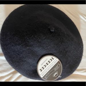 Tophope Classic French Beret Fashion hat - Black - one size
